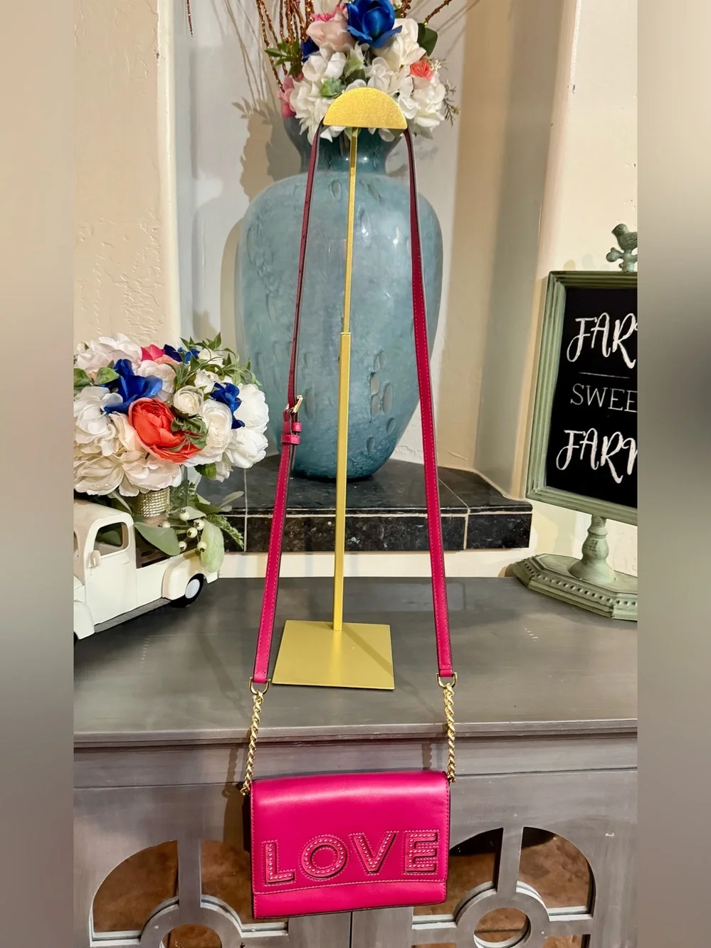 Michael Kors Ruby Clutch convertible crossbody - Ultra Pink EUC ($168+tax)